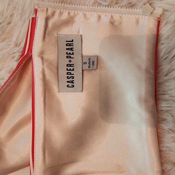 Casper + Pearl micro crop one shoulder candy cane print top - Picture 7 of 10